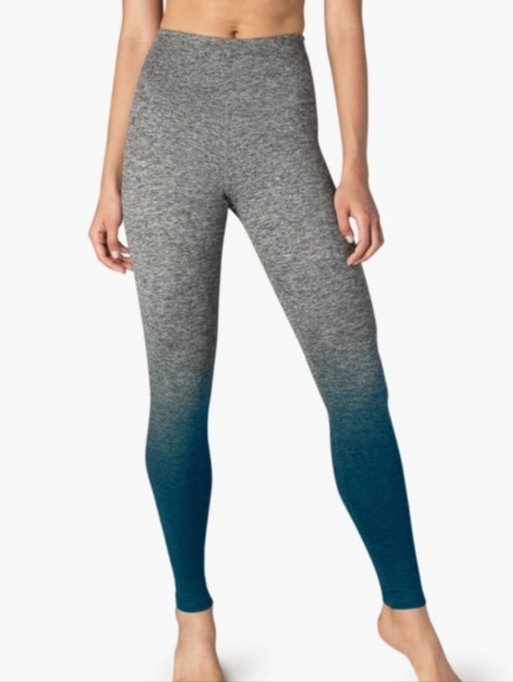 Beyond Yoga Spacedye Ombre Take Me Higher Long Leggings Gray Blue Active Size L